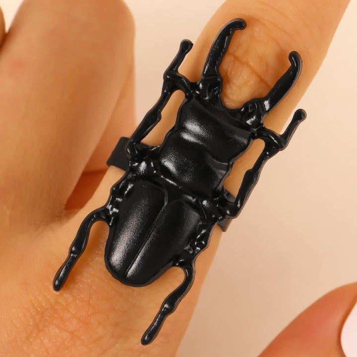 Scarab Beetle & Cicada Insect Opening Ring Collection - Scarab - Black - image 13