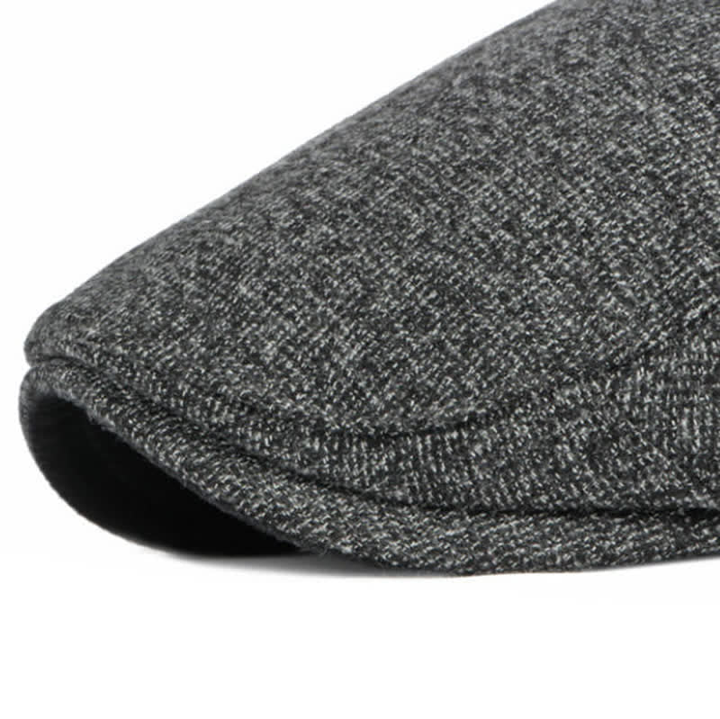 Heritage British Style Tweed Texture Flat Top Beret Hat - image 7