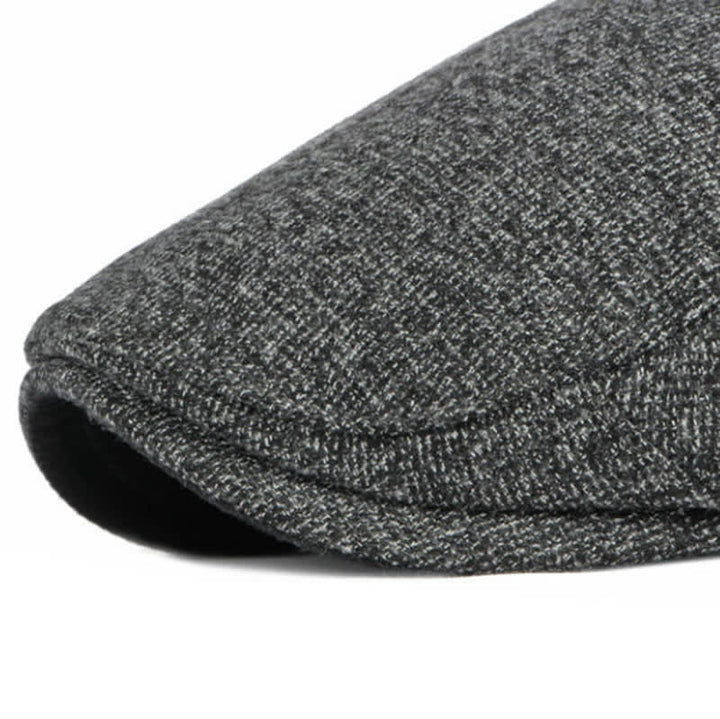 Heritage British Style Tweed Texture Flat Top Beret Hat - image 7
