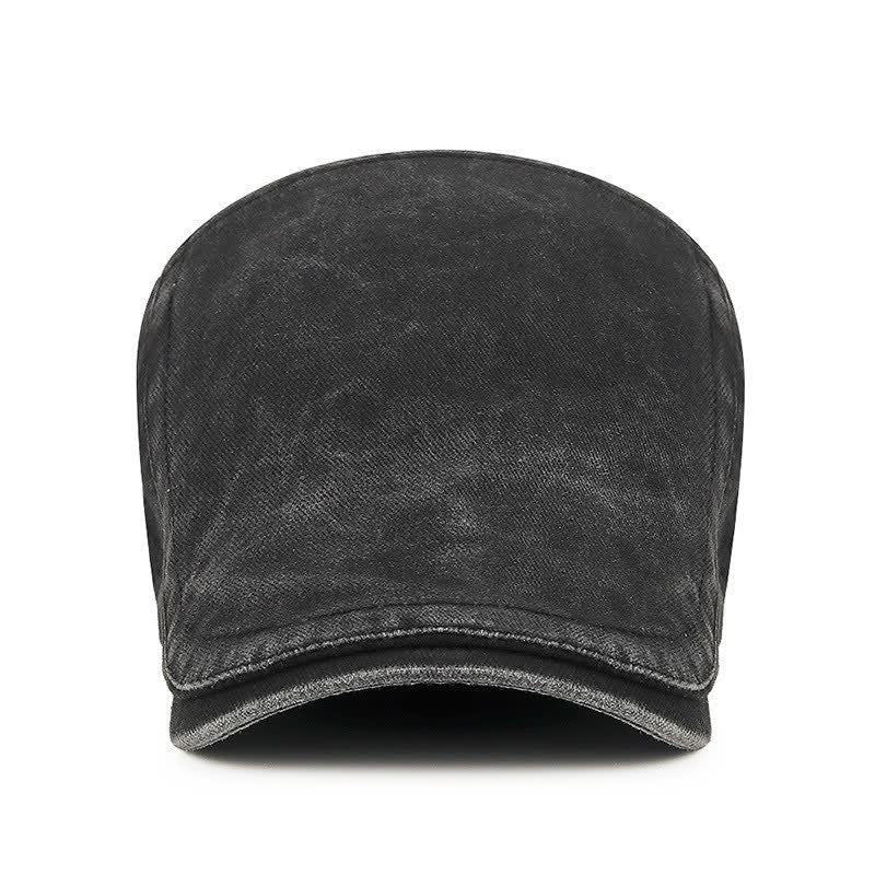 Retro Workwear-Inspired Washed Cotton Beret For Everyday - image 3