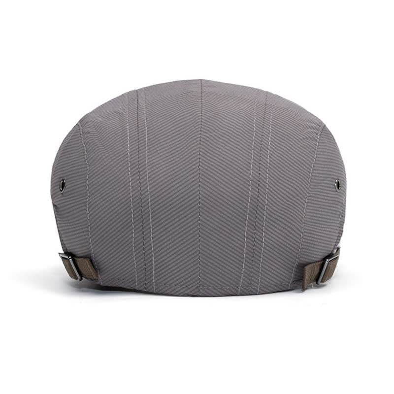 Urban Driving Cap Pinstripe Flat Beret With Adjustable Strap - image 5