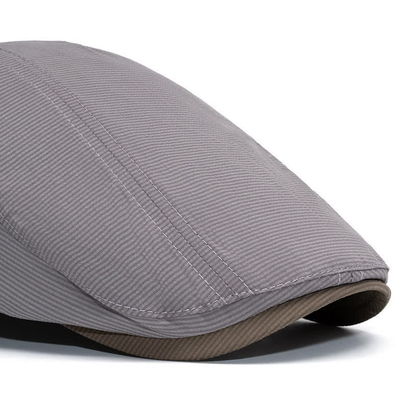 Urban Driving Cap Pinstripe Flat Beret With Adjustable Strap - image 6