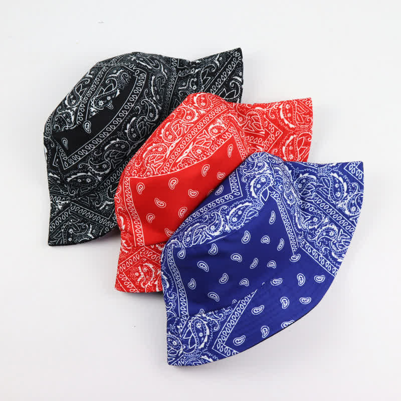 Unisex Paisley Pattern Reversible Fisherman Bucket Hat - image 5