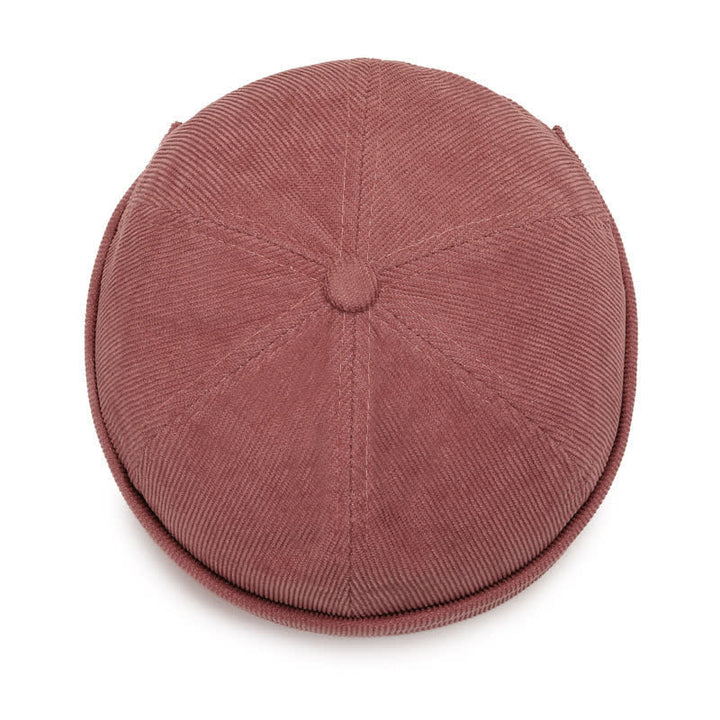 Solid Color No Brim Beanie Corduroy Docker Cap - image 4