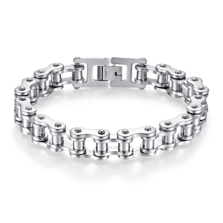 Ride In Style Fearless Motorcycle Bike Chain Bracelet - Silver - image 12