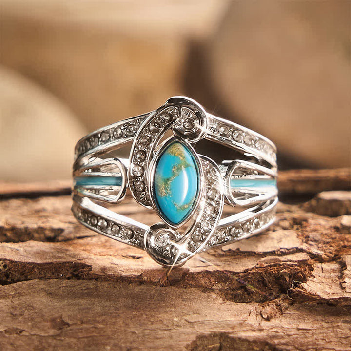 Gorgeous Vintage Carved Statement Ring Ethnic Metal Ring for Party Gift - Silver‑Tone - US 10 - image 0