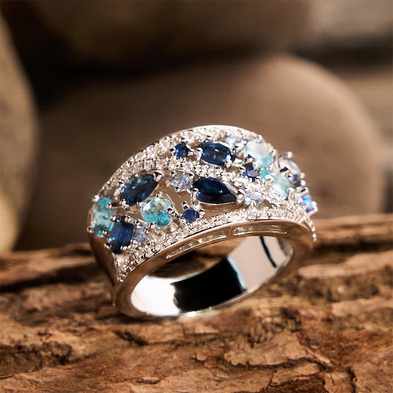 Wide Band Multi‑Stone Pave Zircon Women Ring - image 2