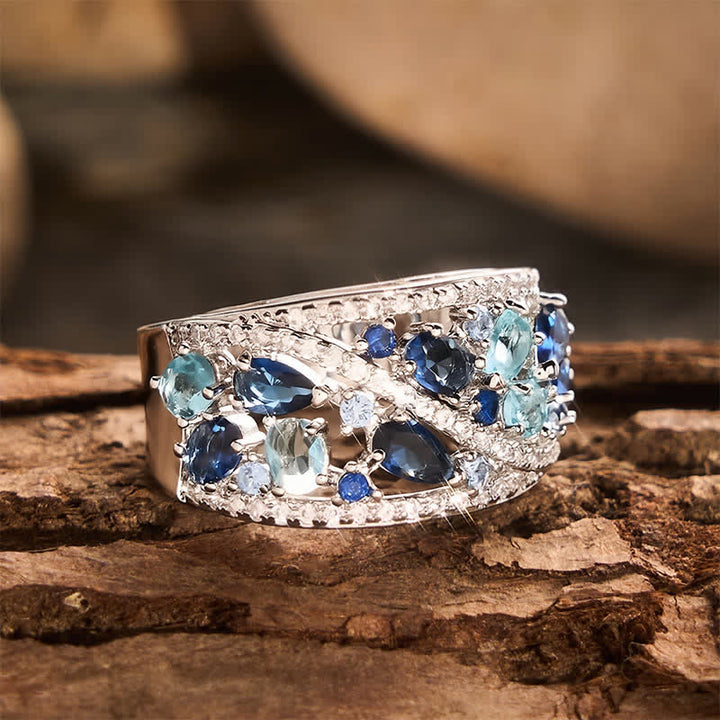 Wide Band Multi‑Stone Pave Zircon Women Ring - image 4