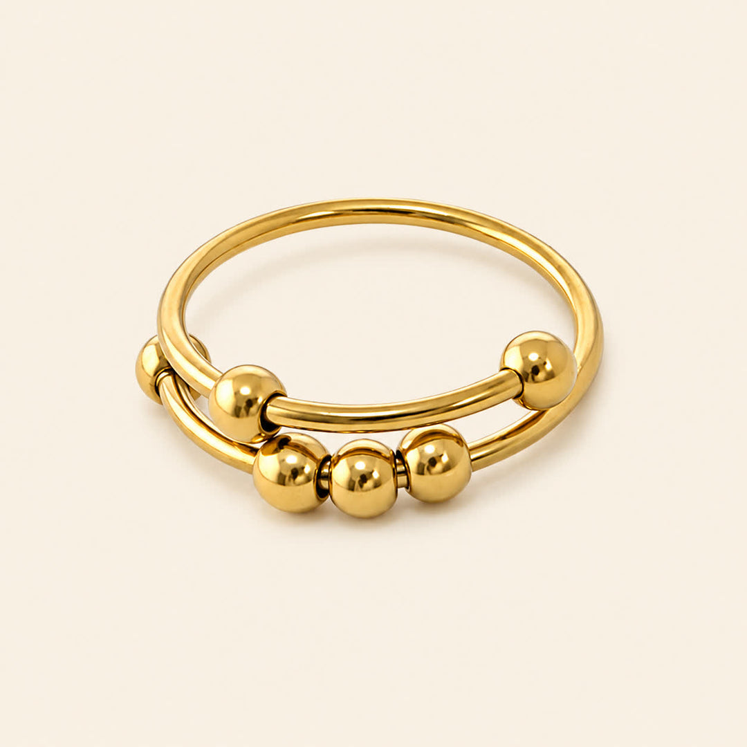 Cute Decompression Sliding Beads Anxiety Relief Fidget Ring - image 2