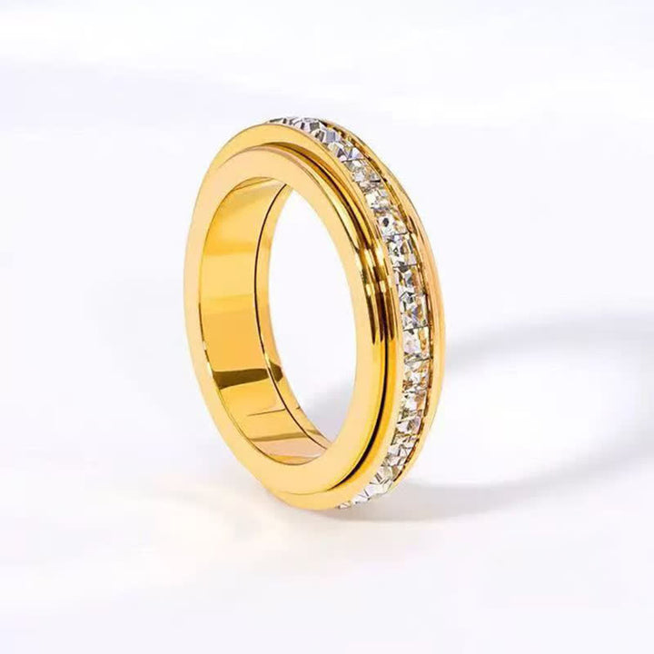 Sparkling Crystal Spinner Anti Anxiety Fidget Ring For Stress Relief - image 6