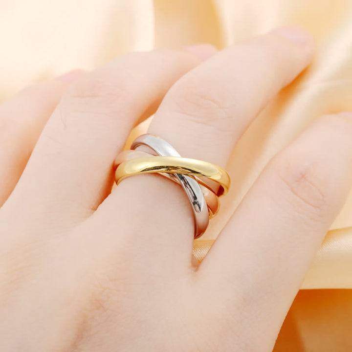  3-In-1 Interlocked Anti Anxiety Rolling Fidget Ring - image 3