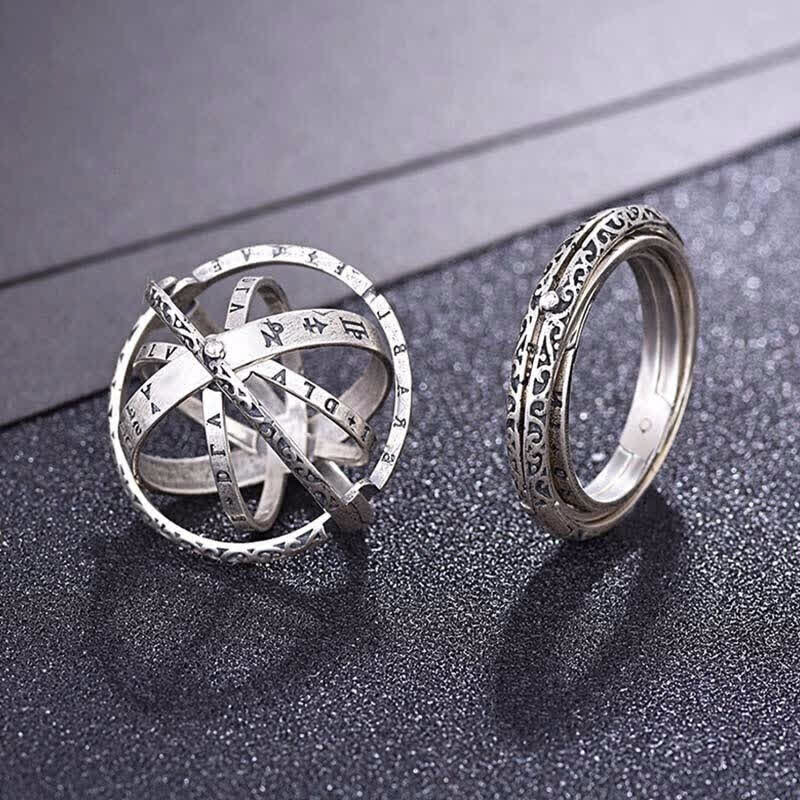 Astronomical Sphere Anxiety Ring That Unfolds Into A Necklace - image 0