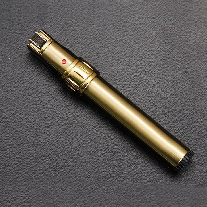EDC Pen-Shaped Windproof Jet Flame Butane Lighter - Gold Brushed - image 2