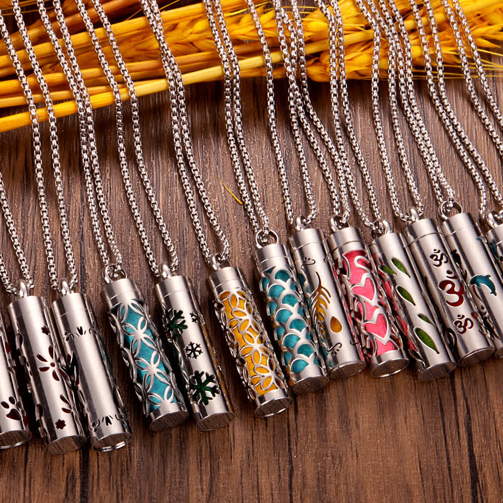 Perfume Diffuser Necklace With Felt Core & Interchangeable Color Inserts - image 0