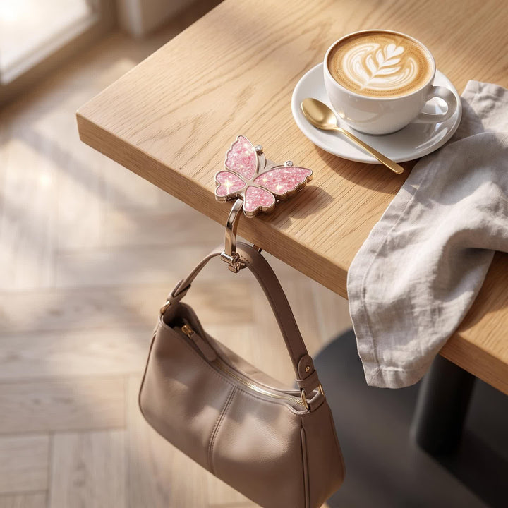 Creative Butterfly Clover Bag Shaped Table Edge Handbag Hook Series - image 6