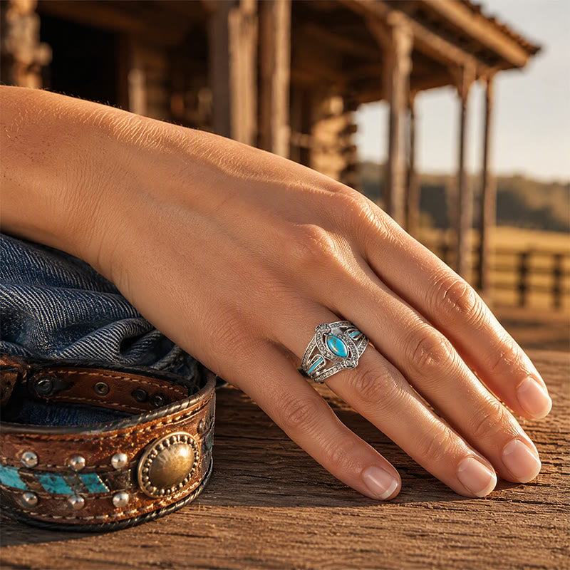 Gorgeous Vintage Carved Statement Ring Ethnic Metal Ring for Party Gift - image 1