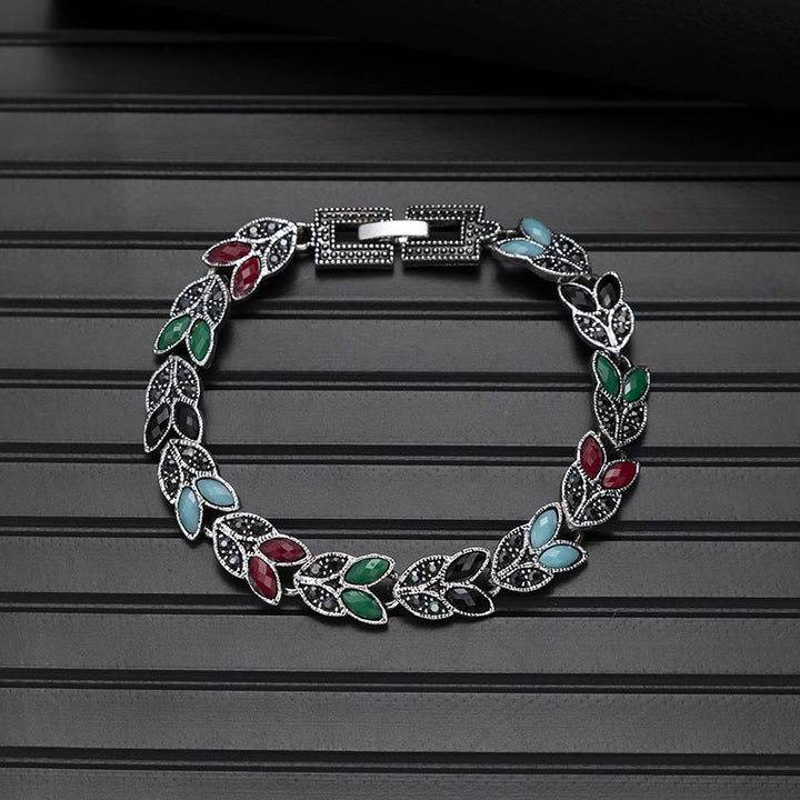 Boho Vintage Turquoise Round Stone Chic Bracelet - Style#10 - image 12