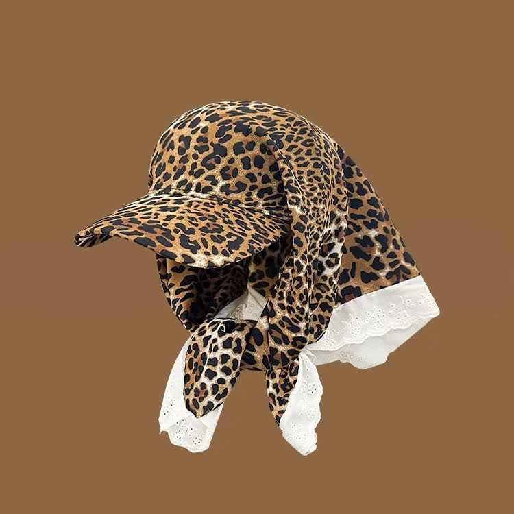 Stylish Effortless Style Unisex Tie-On Bandana Baseball Cap - Leopard - Adjuatable - image 9