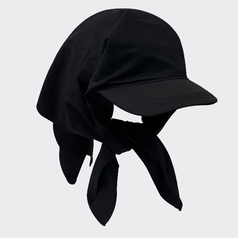 Stylish Effortless Style Unisex Tie-On Bandana Baseball Cap - Black - Adjuatable - image 1