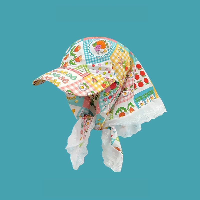 Stylish Effortless Style Unisex Tie-On Bandana Baseball Cap - Fruit & Flower - Adjuatable - image 15