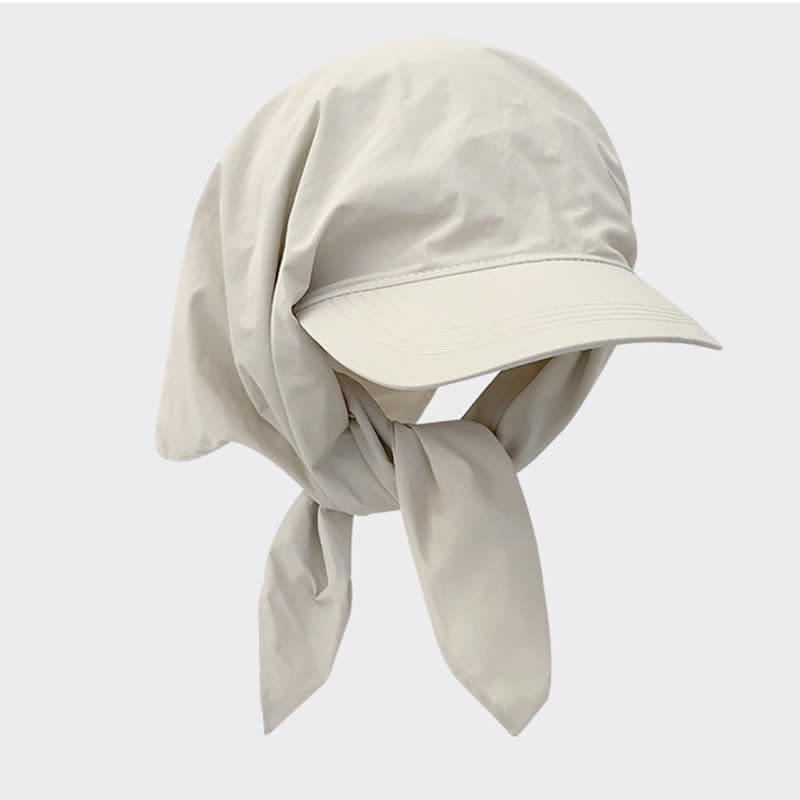 Stylish Effortless Style Unisex Tie-On Bandana Baseball Cap - Ivory - Adjuatable - image 0