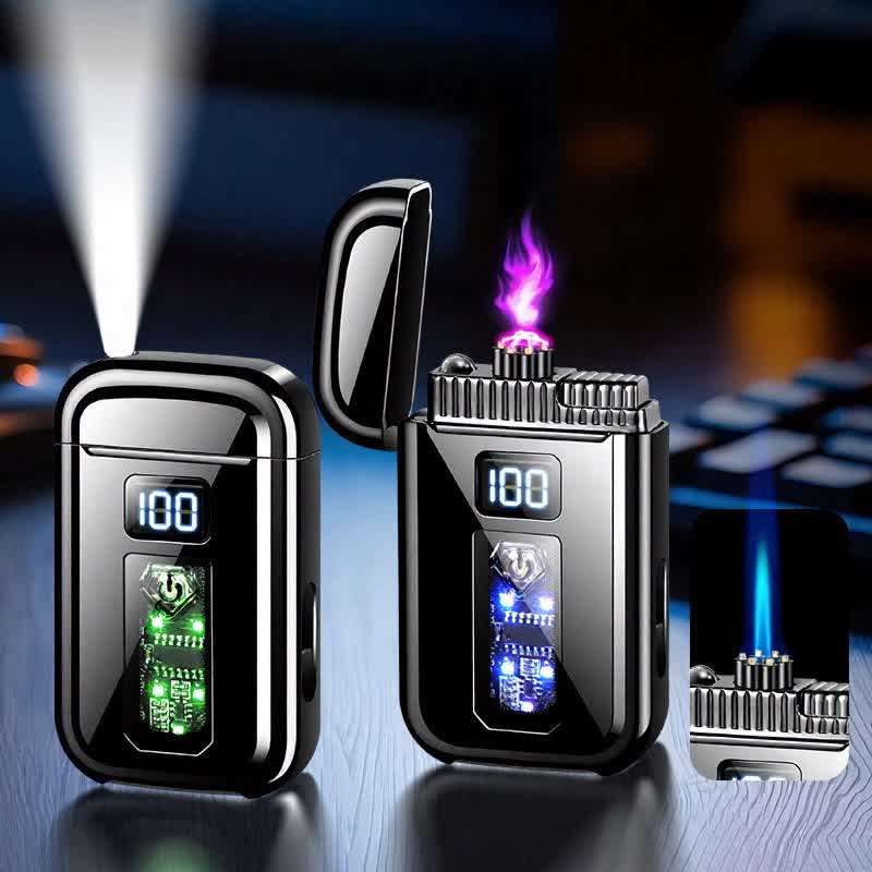 3-In-1 Plasma Arc & Jet Torch Butane Lighter With LED Flashlight - image 3