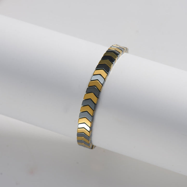 Energy Black Hematite Bead Adjustable Braided Bracelet - Yellow & Gray Arrow - image 7