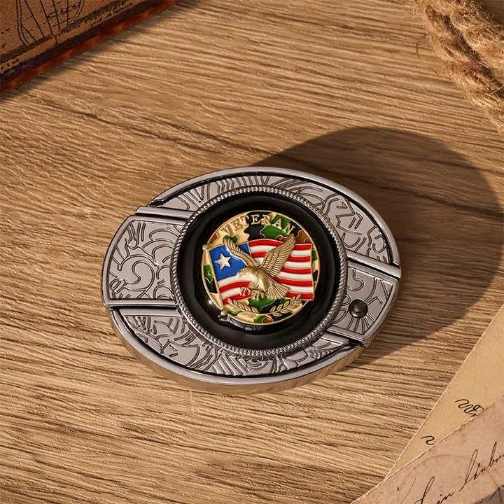 American Flag Camo Eagle DIY Hidden Folding Knife Buckle Leather Belt - image 10