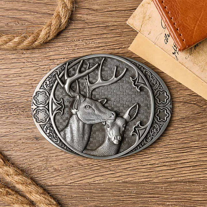 Majestic Love Stag And Doe DIY Buckle Leather Belt - image 1