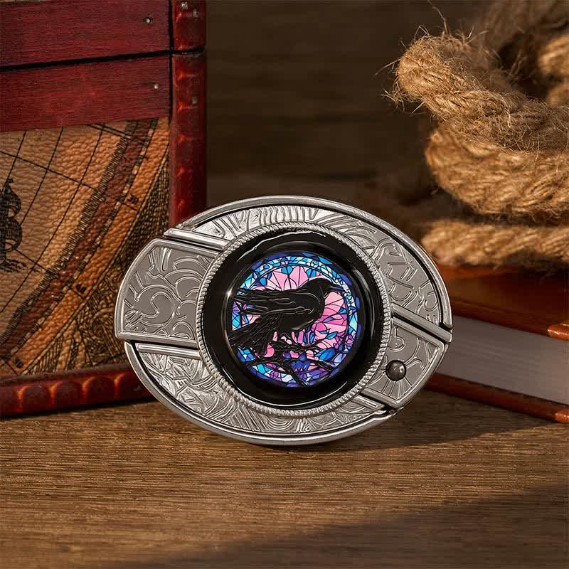 Midnight Raven's Window DIY Hidden Folding Knife Buckle Leather Belt - Raven's Window - Without Belt - Not Included Belt - image 0