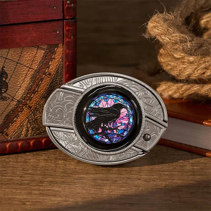 Midnight Raven's Window DIY Hidden Folding Knife Buckle Leather Belt - Raven's Window - Without Belt - Not Included Belt - image 0