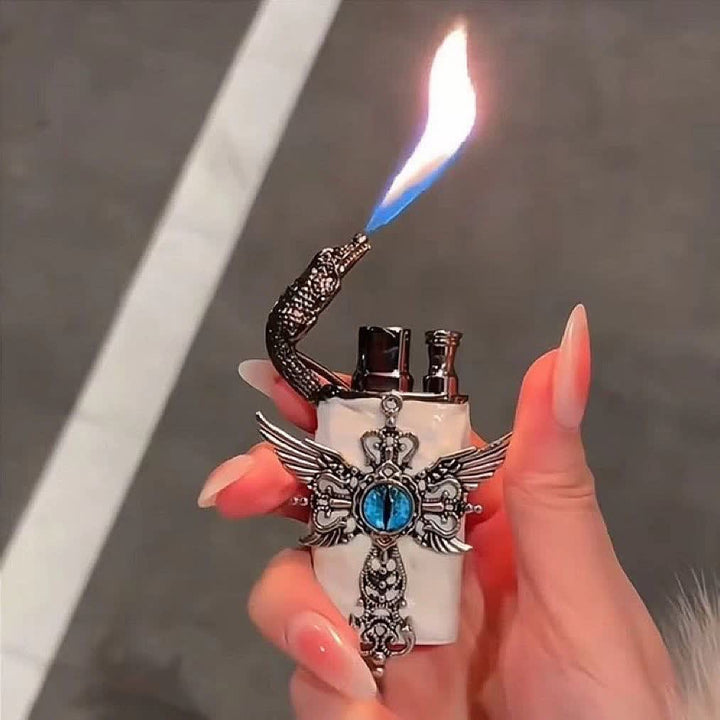 Dragon's Breath Evil Eye Crocodile Head Butane Lighter - image 2