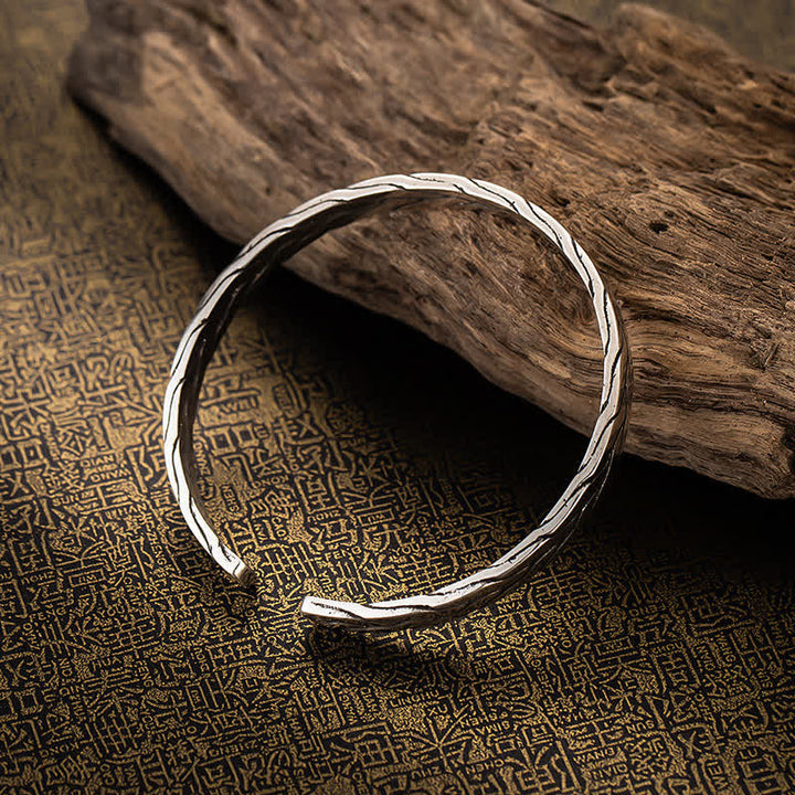 Minimalist Retro Braided Wheat Adjustable Cuff Bracelet - image 3