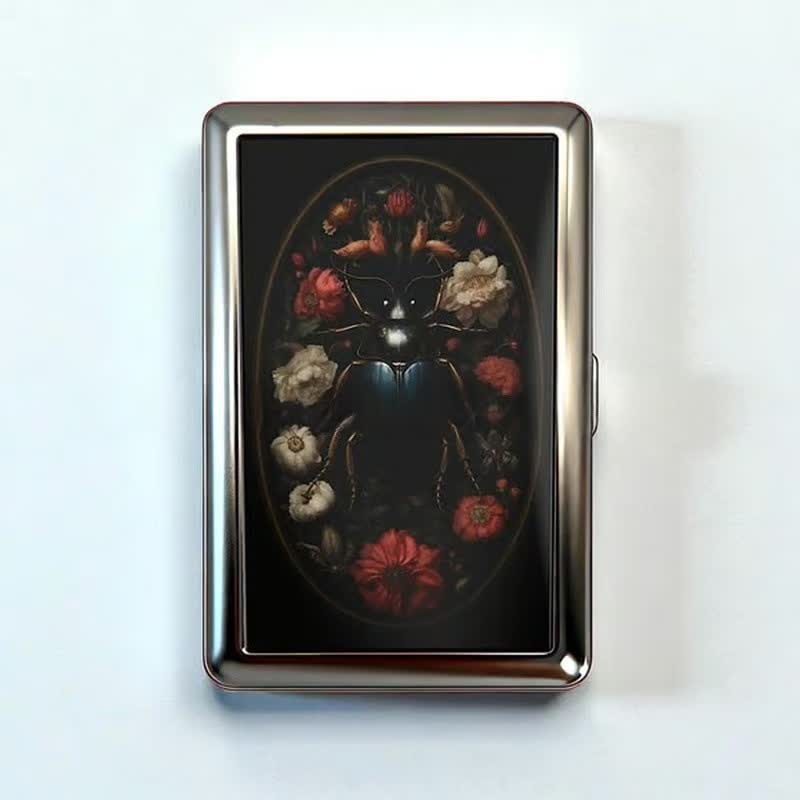 Vintage Aesthetic Pattern Slim Metal Pocket Wallet Case - Style #6 - image 6