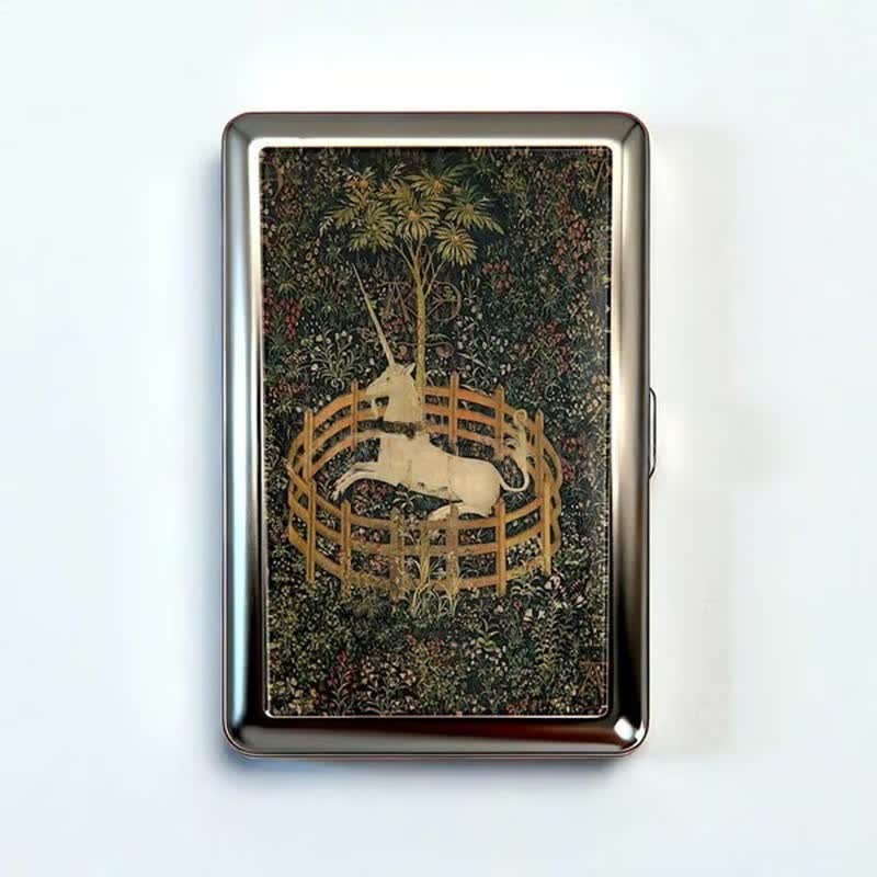 Vintage Aesthetic Pattern Slim Metal Pocket Wallet Case - Style #8 - image 8