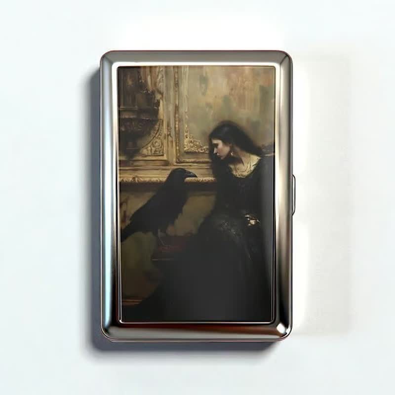 Vintage Aesthetic Pattern Slim Metal Pocket Wallet Case - Style #7 - image 7