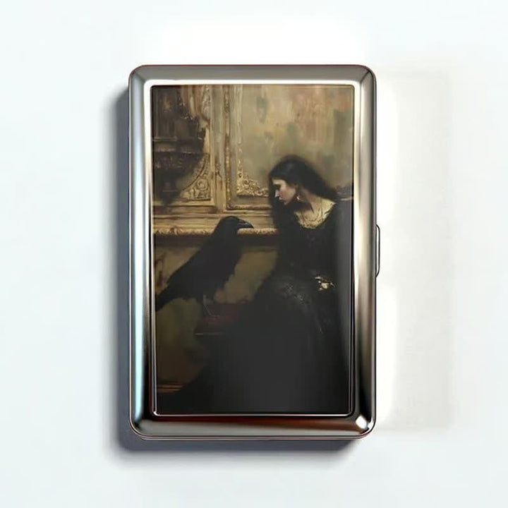 Vintage Aesthetic Pattern Slim Metal Pocket Wallet Case - Style #7 - image 7