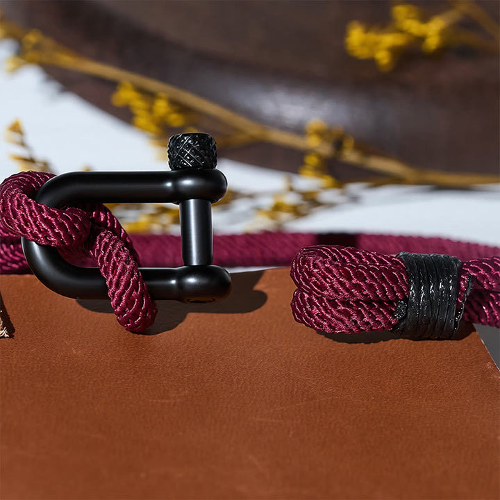 Minimalist Milan Cord Black Stainless Steel U-clasp Bracelet - image 22