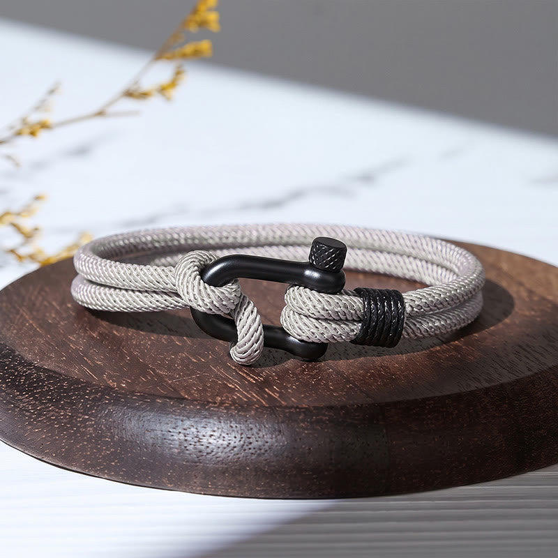 Minimalist Milan Cord Black Stainless Steel U-clasp Bracelet - image 6