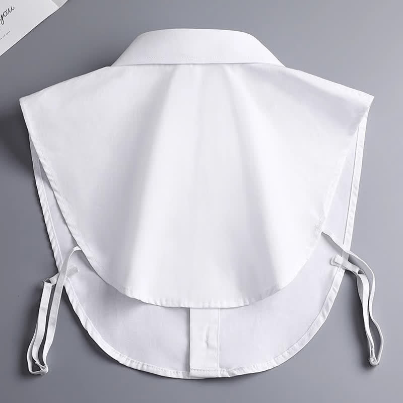 Unisex Classic Solid Color Removable Cotton Fake Collar - image 3