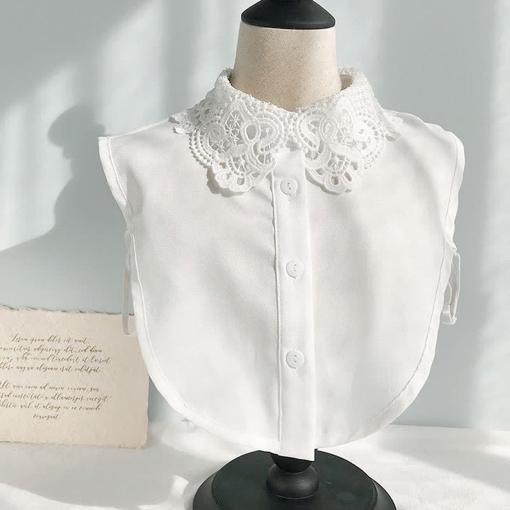 Women's Cute Chiffon Sweet Crochet Lace Detachable Fake Collar - Style #2 - White - One Size - image 7