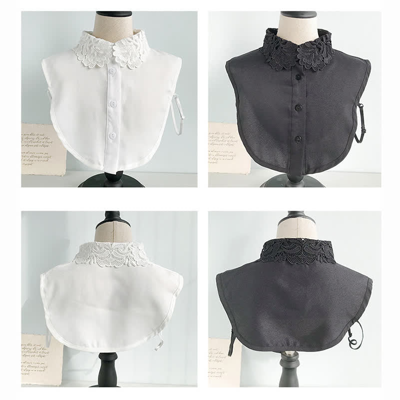 Women's Cute Chiffon Sweet Crochet Lace Detachable Fake Collar - image 6
