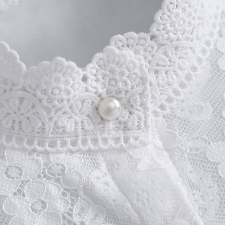 Women's Victorian Full Floral Lace Detachable Stand Up Fake Collar - image 7