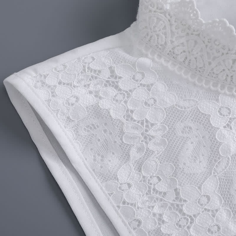 Women's Victorian Full Floral Lace Detachable Stand Up Fake Collar - image 8