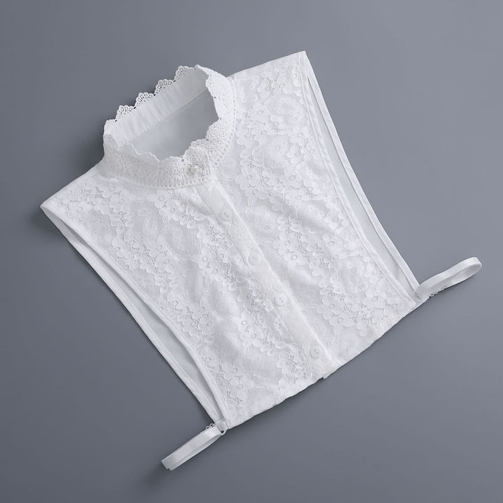 Women's Victorian Full Floral Lace Detachable Stand Up Fake Collar - image 5