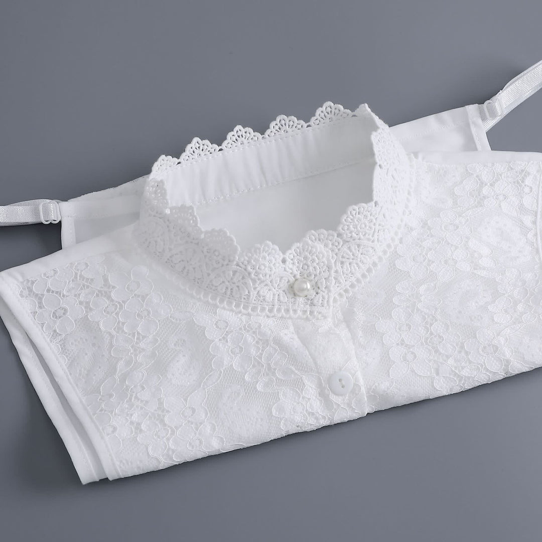 Women's Victorian Full Floral Lace Detachable Stand Up Fake Collar - image 6