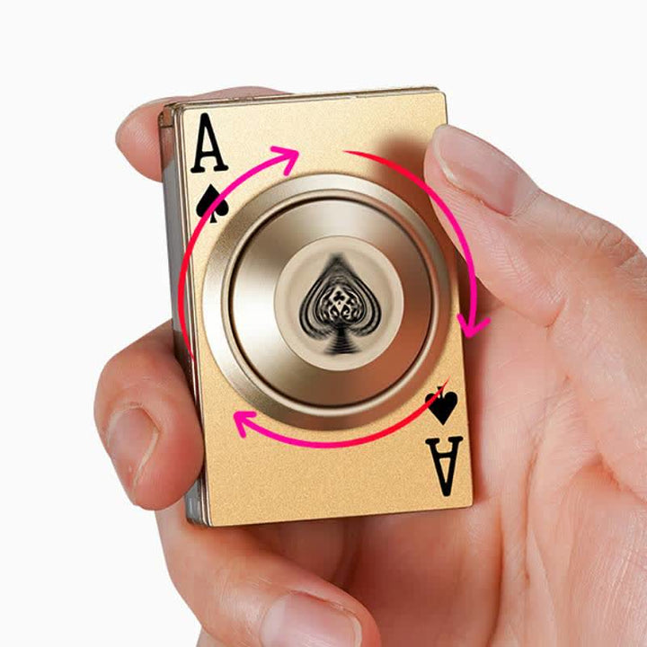 Cool Spinning Royal Ace Poker Fidget Butane Lighter With LED Light - image 7