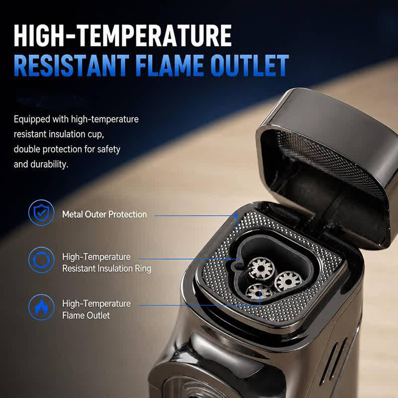 Triple Jet Torch Cigar Lighter With Digital Power Display & Cigar Punch - image 2