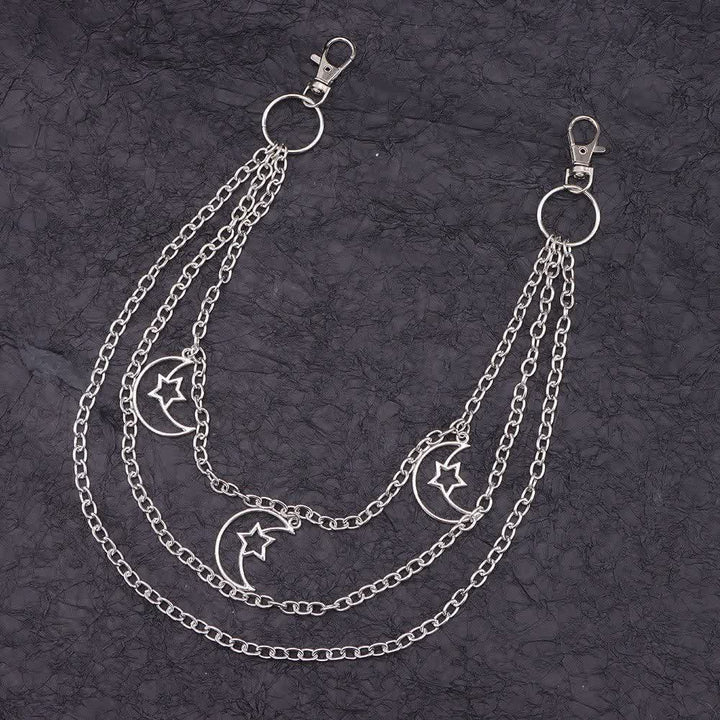 Multi-layer Star & Moon Streetwear Statement Pants Chain - Style #4 - image 10