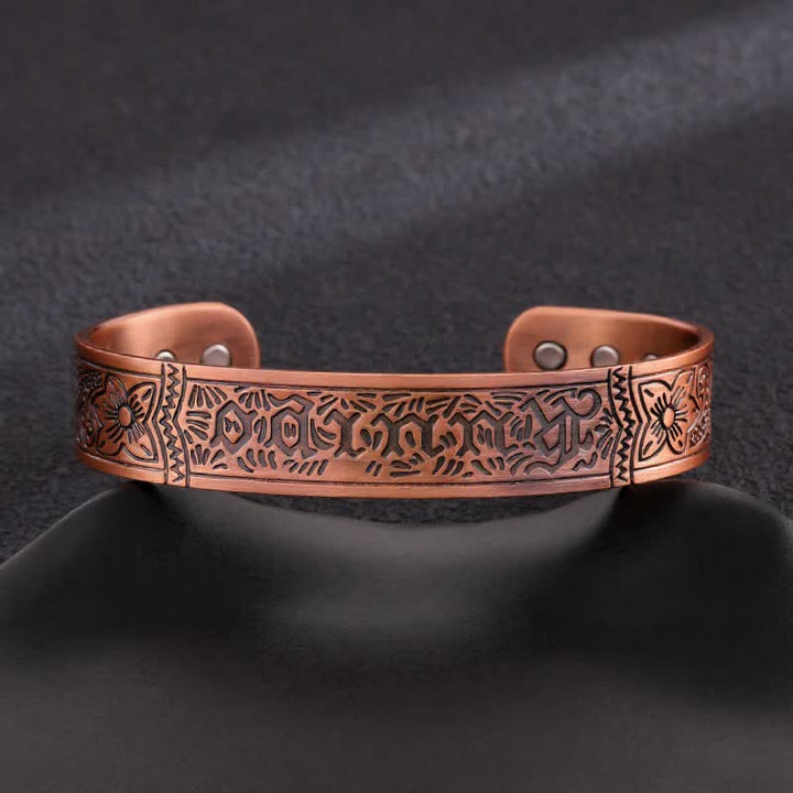 Celtic Knots Tree Of Life Adjustable Cuff Copper Magnetic Bracelet - Style #9 - image 11